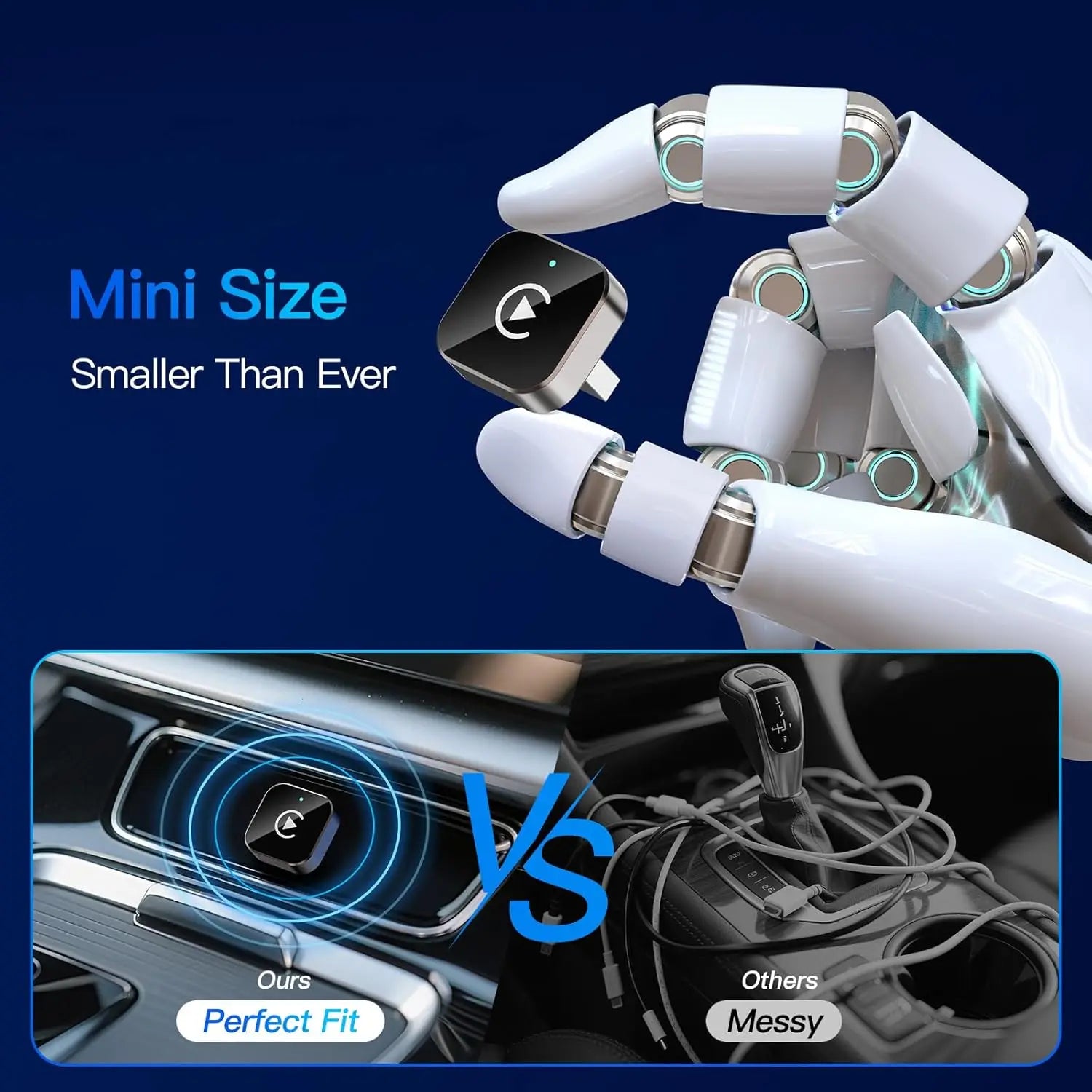 Experience Seamless Connectivity with the 2026 Upgraded Wireless Carplay Adapter for Apple iPhone & Android - Compact, Plug and Play, Fast and Reliable!