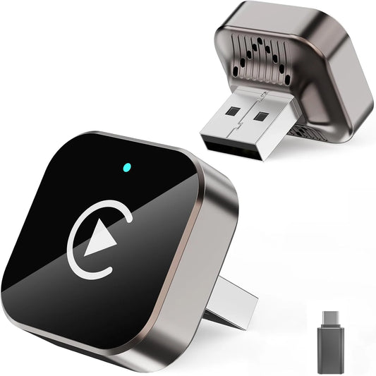 Experience Seamless Connectivity with the 2026 Upgraded Wireless Carplay Adapter for Apple iPhone & Android - Compact, Plug and Play, Fast and Reliable!
